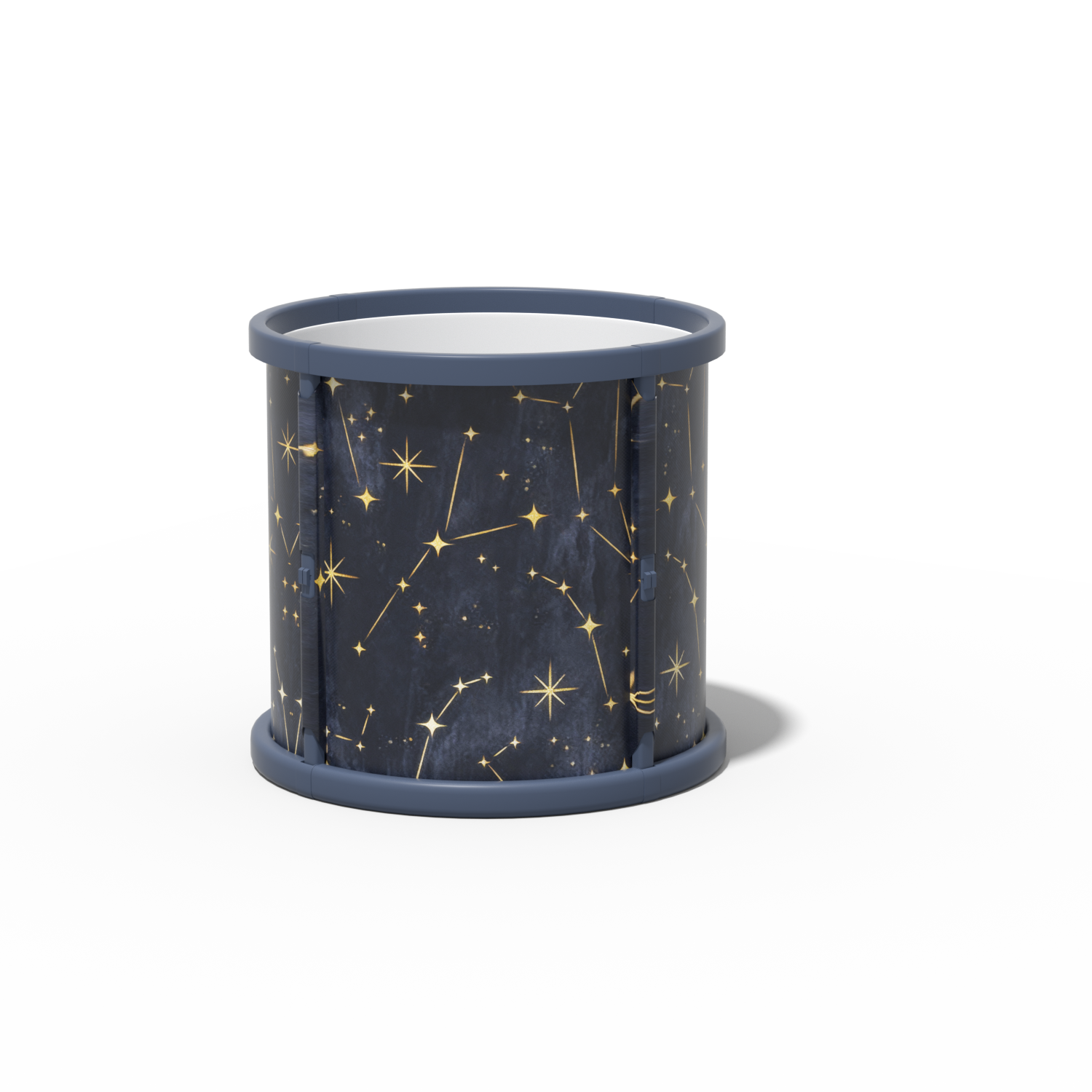 方管一键折叠浴桶 深蓝星空 · 展开形态