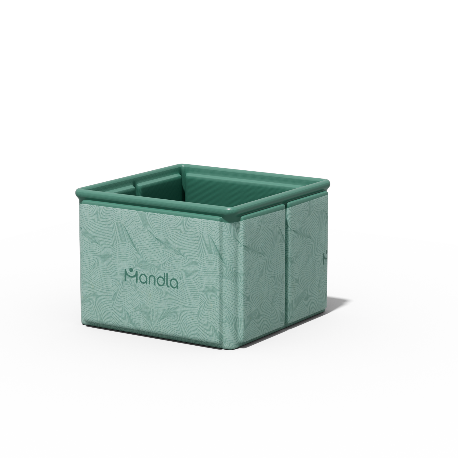 Square Foldable Bathtub green · expanded form